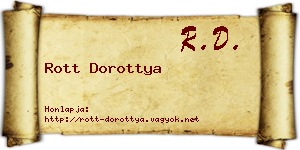 Rott Dorottya névjegykártya